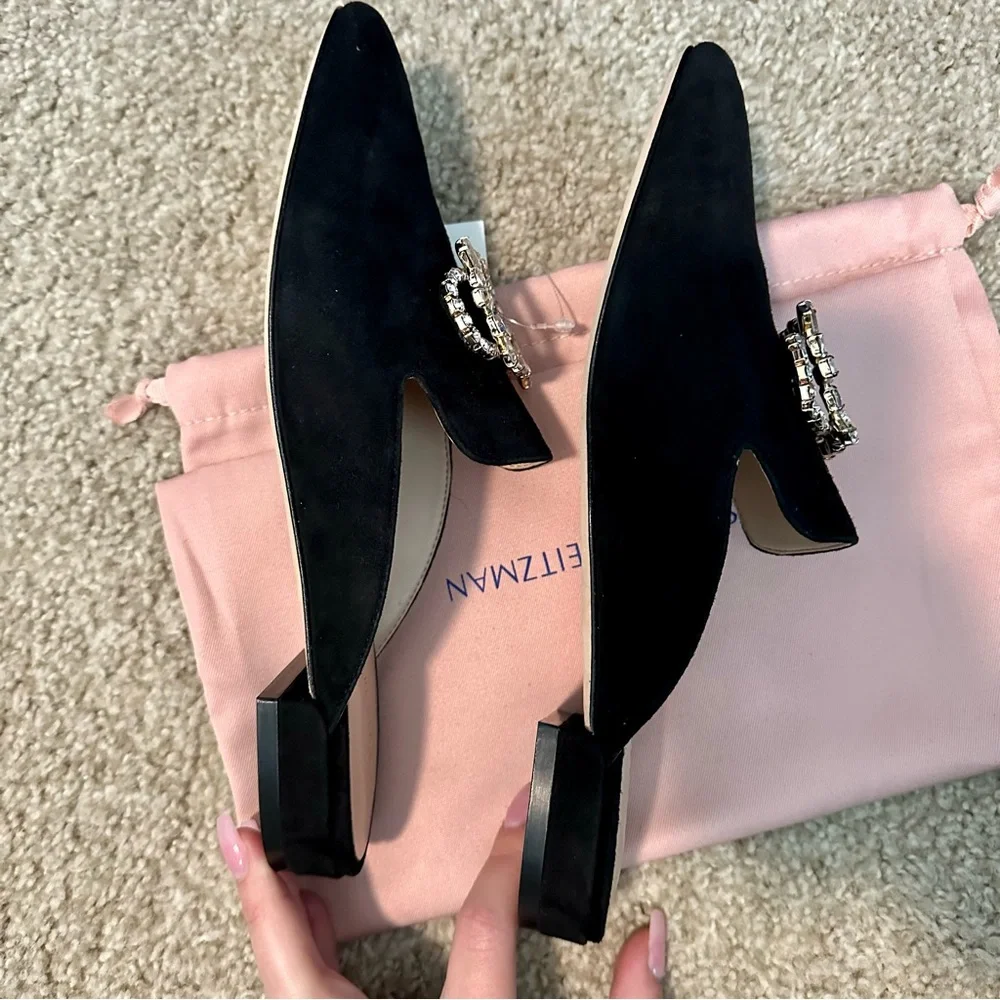 STUART WEITZMAN Suede Mules (Eloise)